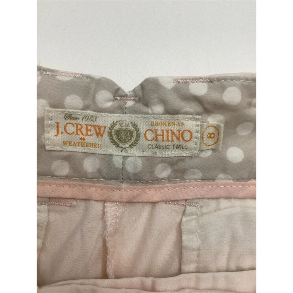 J Crew Chino‎ shorts Women 8 Light Pink SKU 52300